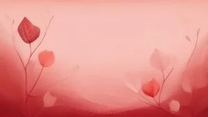 Pastel red aesthetic background with ethereal flowers and leaves by SlidesCorner.com