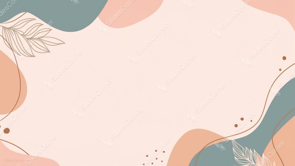 Aesthetic Slides Background with Pastel Shapes and Leaves Aesthetic Slides Background with Pastel Shapes and Leaves