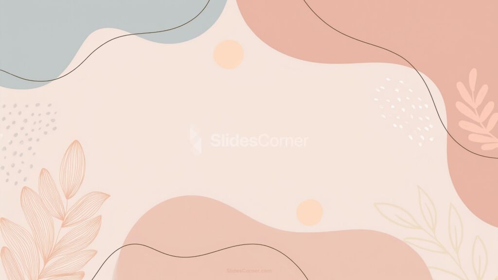 Aesthetic Slides Background with Pastel Shapes and Lines