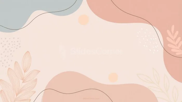 Aesthetic Slides Background with Pastel Shapes and Lines