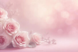 Roses Background Pink Aesthetic for PPT PowerPoint Google Slides