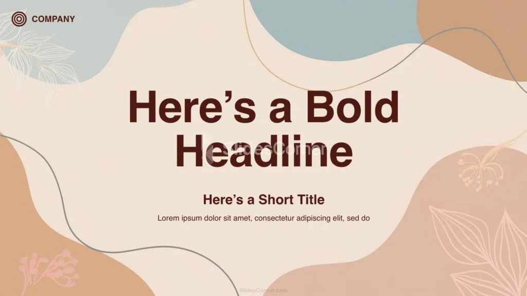 Demo Google Slides Background Aesthetic Brown Organic Shapes by SlidesCorner.com