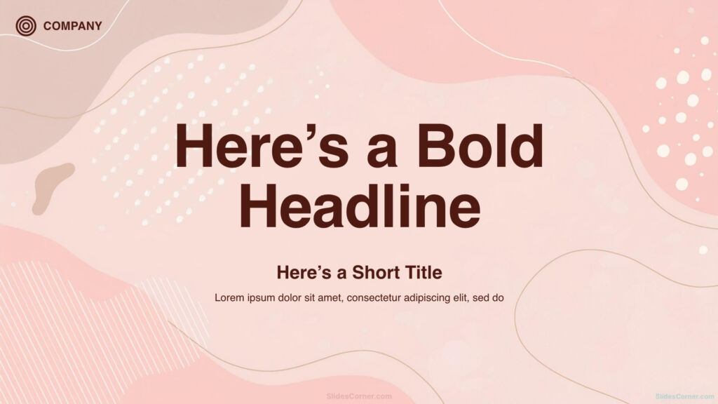 Demo Google Slides Background Aesthetic Pink Organic Shapes by SlidesCorner.com
