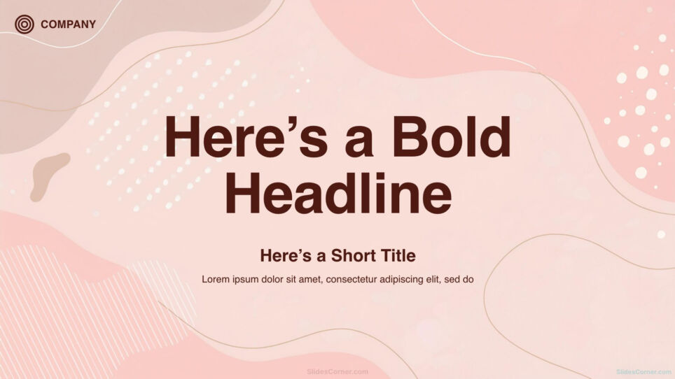 Google Slides Background Aesthetic Pink Organic Shapes — SlidesCorner