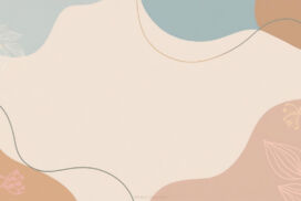 Google Slides Background Aesthetic Pastel Brown Organic Shapes