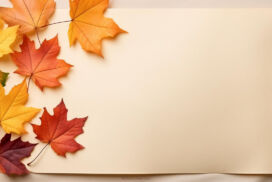 Google Slides Background Aesthetic with Autumn Leaves