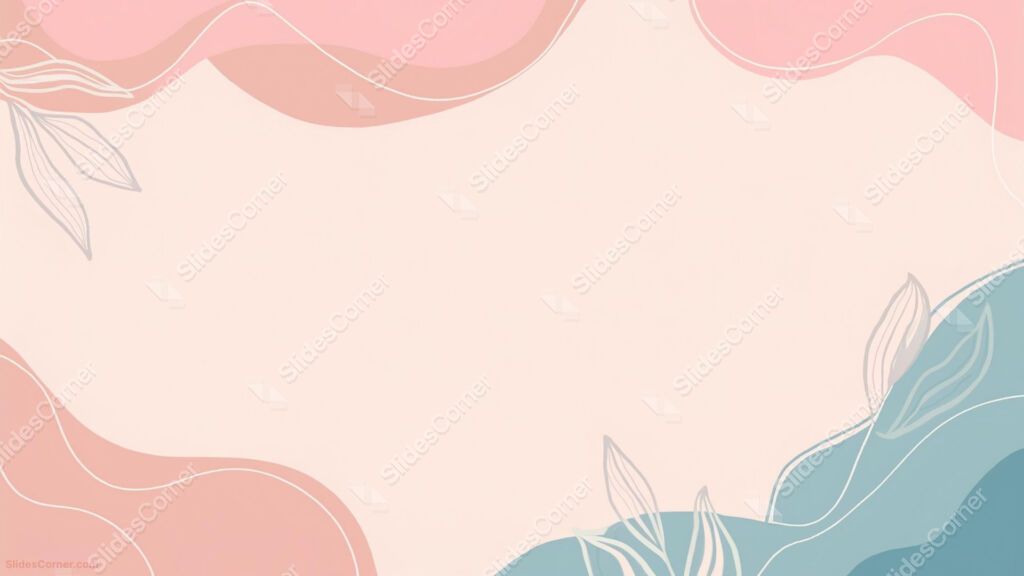 Slides Background Aesthetic Pastel Shapes and Leaves Slides Background Aesthetic Pastel Shapes and Leaves