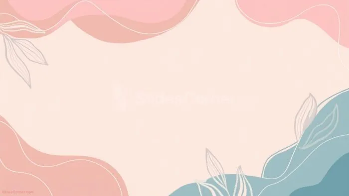 Slides Background Aesthetic Pastel Shapes and Leaves