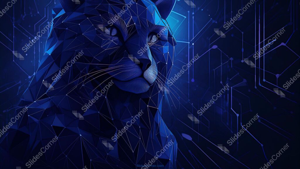 Technology Background for PPT and Google Slides with Artificial Intelligence AI Cat Technology Background for PPT and Google Slides with Artificial Intelligence AI Cat