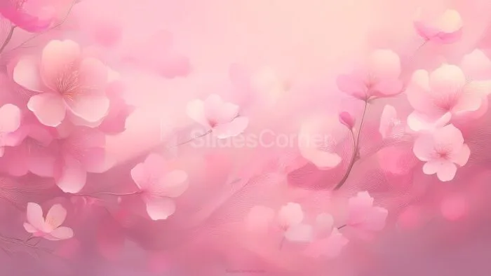 Classy Pink Background with Aesthetic Delicate Flowers