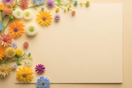 Spring Background Aesthetic with Daisies for PPT Slides and Wallpaper