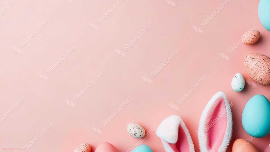 Easter Powerpoint Background Pink Gradient with Eggs and Bunny Ears Easter Powerpoint Background Pink Gradient with Eggs and Bunny Ears