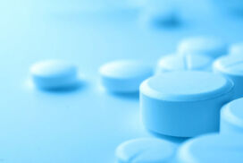 Medical Background Light Blue Medicine Pills for PPT Slides and Wallpaper