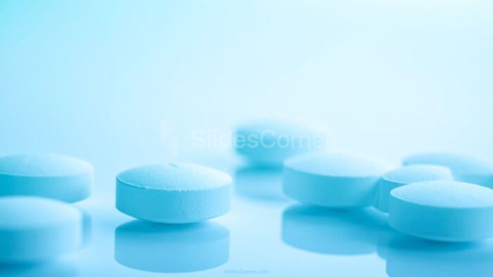 Professional Medical Background Blue Medicine for PPT and Google Slides