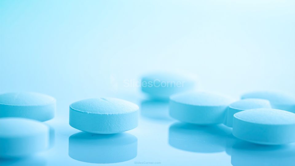 Professional Medical Background Blue Medicine for PPT and Google Slides