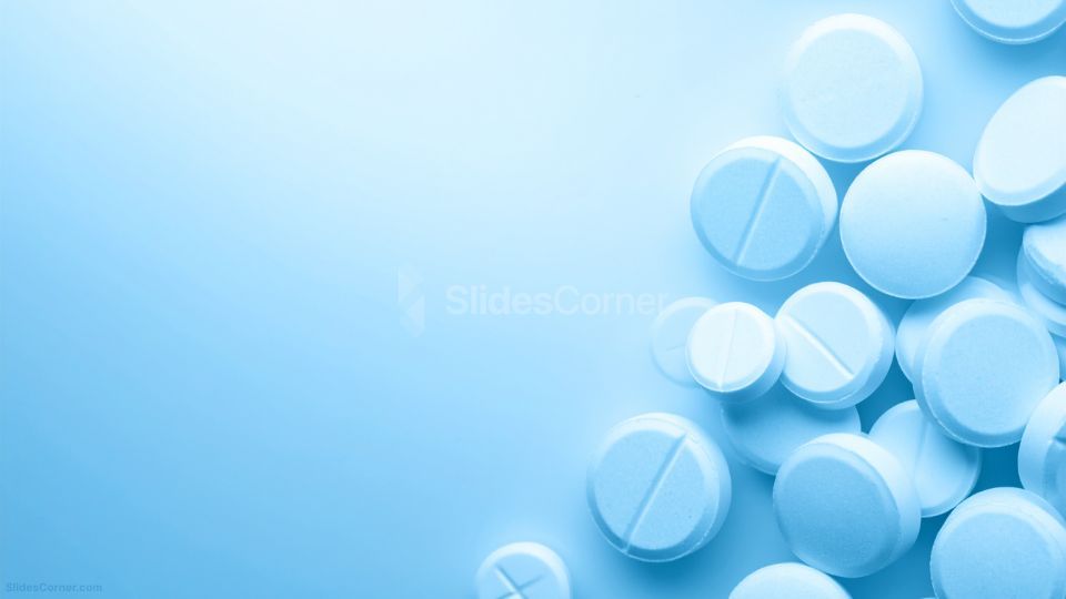 Medicine Background Aesthetic Light Blue for PPT Powerpoint Slides or Wallpaper