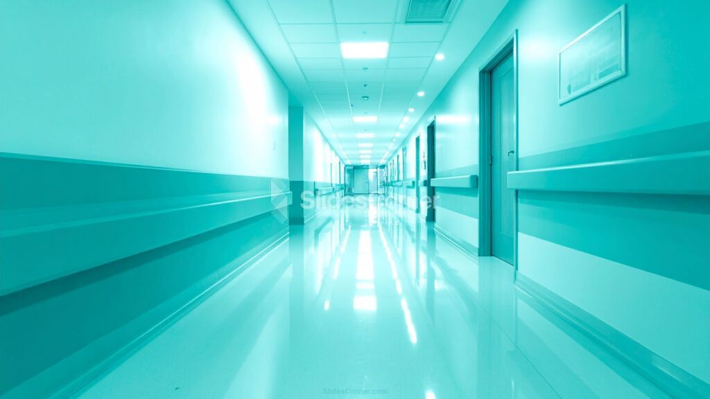 Aesthetic Medical Background PPT Hospital Hallway Scene