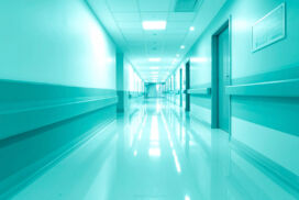 Aesthetic Medical Background PPT Hospital Hallway Scene