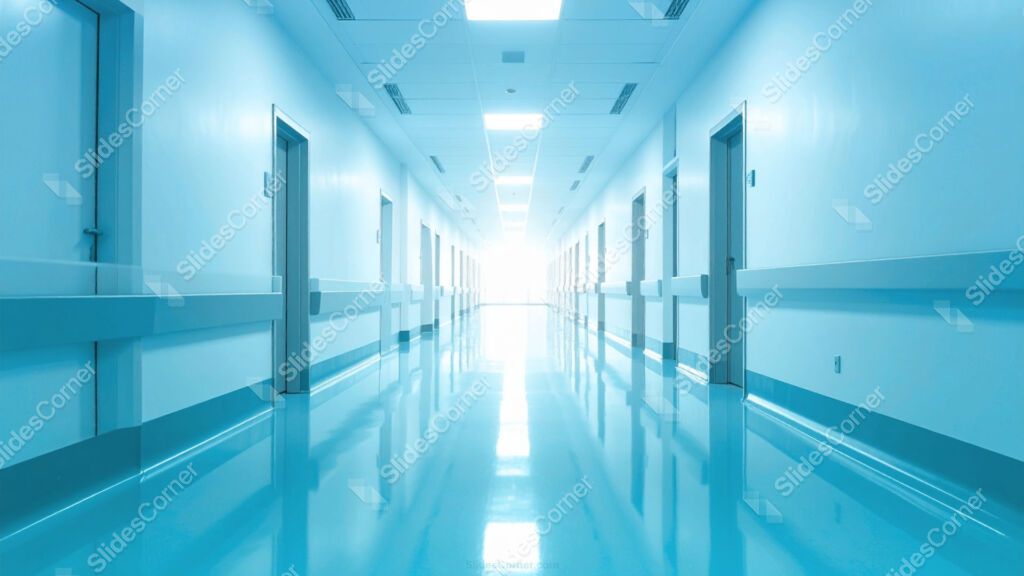 Medical PPT Background Blue Hospital Hallway Rooms Medical PPT Background Blue Hospital Hallway Rooms