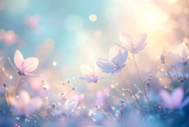 Aesthetic Floral Powerpoint Background Pastel Flowers