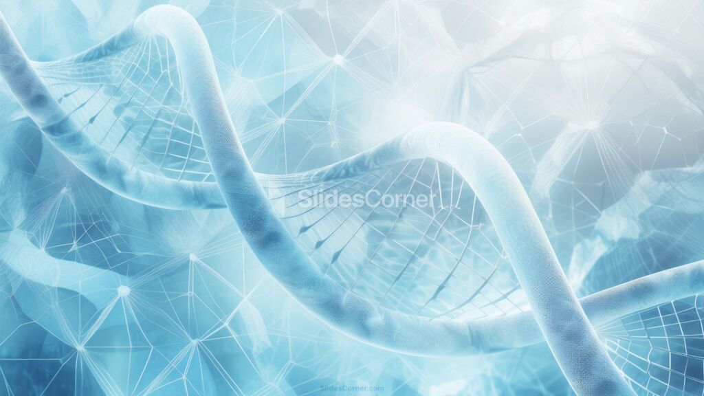 Aesthetic Powerpoint DNA Background for Science and Genetic