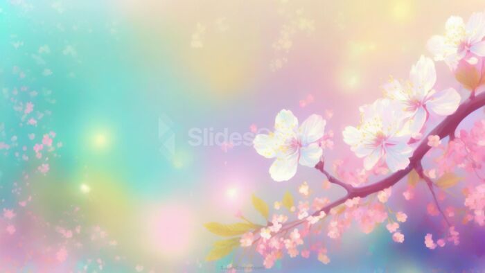 Cherry Blossom PPT Background Flowers Sakura Aesthetic