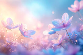 Delicate Classy Floral Powerpoint Background Pastel Pink Flowers