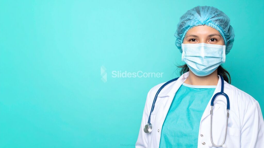 Doctor PPT Background in Light Green Medical Tones