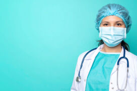 Doctor PPT Background in Light Green Medical Tones