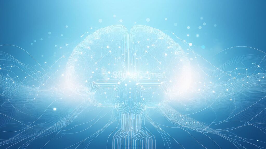 Mental Health Background Image with Brain Neural Nodes
