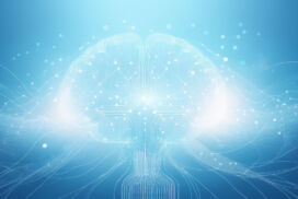 Mental Health Background Image with Brain Neural Nodes