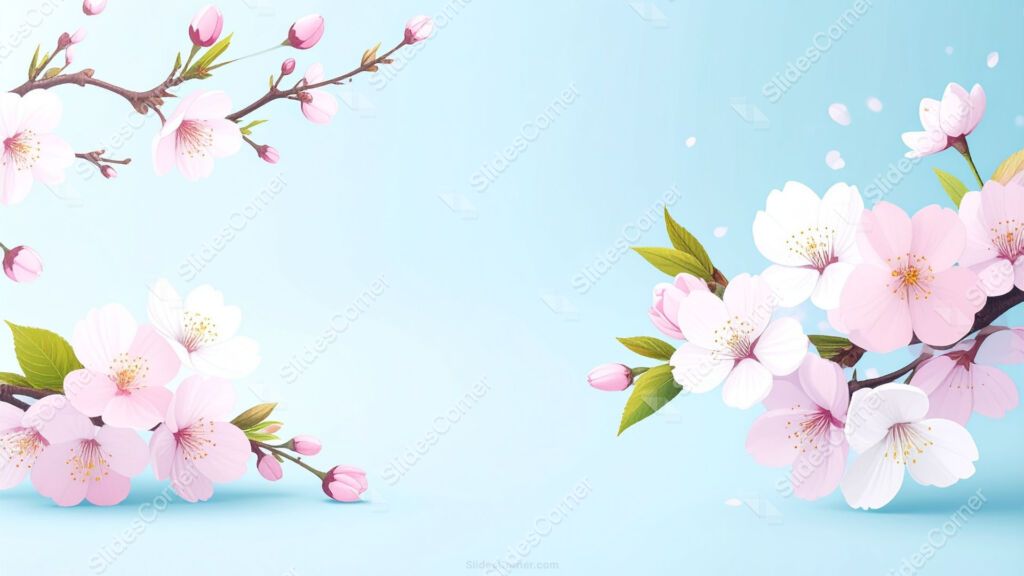 Pastel Pink Cherry Blossom PPT Background Flowers Pastel Pink Cherry Blossom PPT Background Flowers