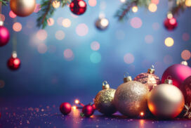 Christmas Decorations Background for PowerPoint Presentations or Wallpaper