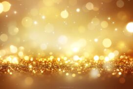Holiday PowerPoint Background with Festive Golden Sparkles