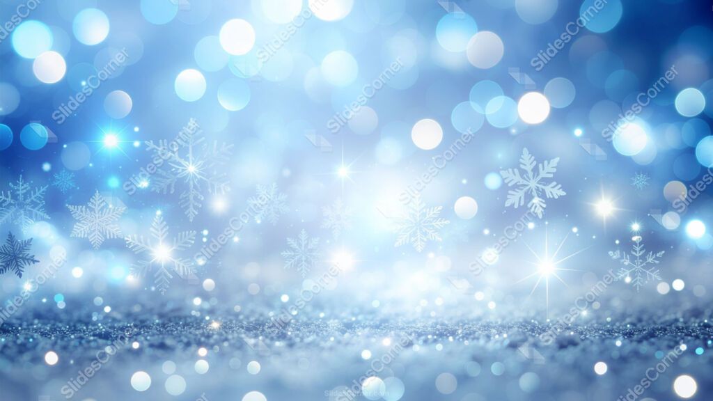Winter Background with Snow, Snowflakes, and Sparkling Bokeh Lights Winter Background with Snow, Snowflakes, and Sparkling Bokeh Lights