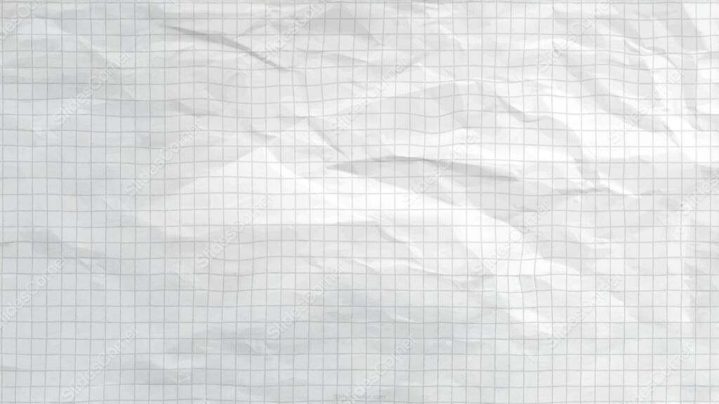 Crumpled Paper Sheet Background for Slides with Check Grid Lines Crumpled Paper Sheet Background for Slides with Check Grid Lines