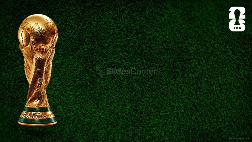 FIFA World Cup 2026 Background with Logo and Football Grass Field FIFA World Cup 2026 Background with Logo and Football Grass Field