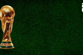 FIFA World Cup 2026 Background with Logo and Football Grass Field