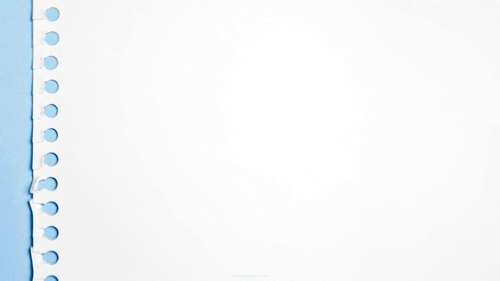 Torn Page from Notebook on Blue Background for PPT Slides