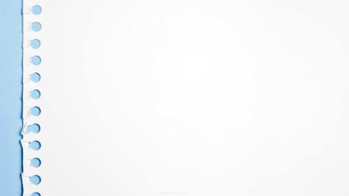 Torn Page from Notebook on Blue Background for PPT Slides