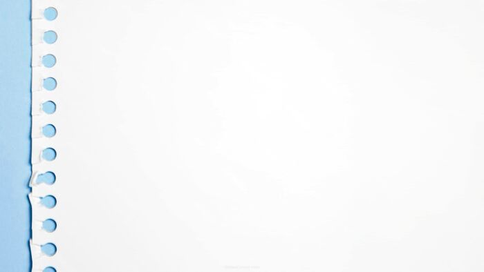 Torn Page from Notebook on Blue Background for PPT Slides