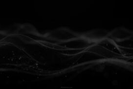 Black Background Hitam Polos with Soft Waves and Particles for PPT Slides