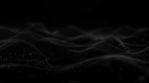 Black Background Hitam Polos with Soft Waves and Particles for PPT Slides