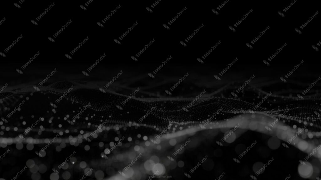 Black Background Hitam Polos with Tech Particles for PPT Slides