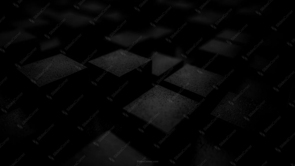 Black Solid Background (Background Hitam Polos) with Futuristic 3D Blocks