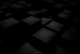 Black Solid Background (Background Hitam Polos) with Futuristic 3D Blocks