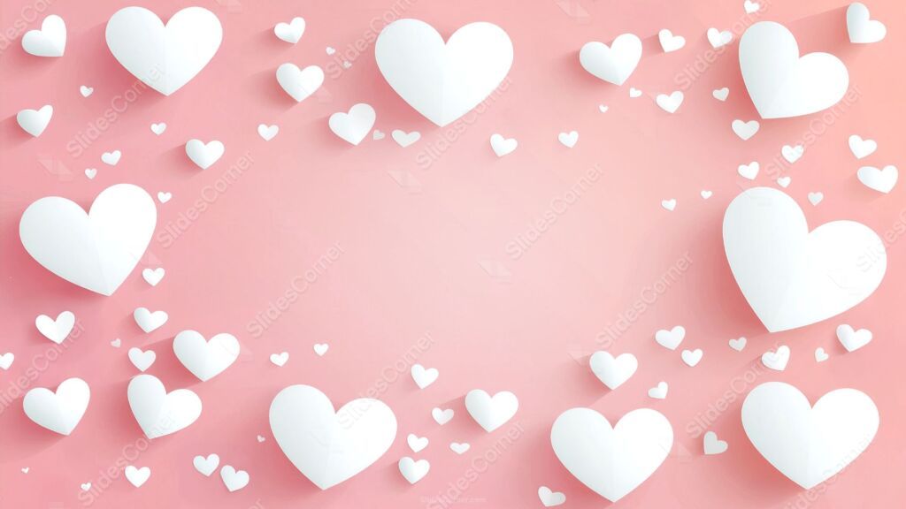 Paper Hearts Background for PPT Slides Paper Hearts Background for PPT Slides