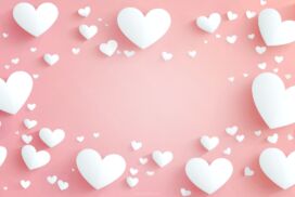 Paper Hearts Background for PPT Slides
