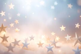 Stars PPT Background with Clouds and Warm Light
