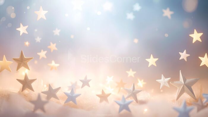Stars PPT Background with Clouds and Warm Light